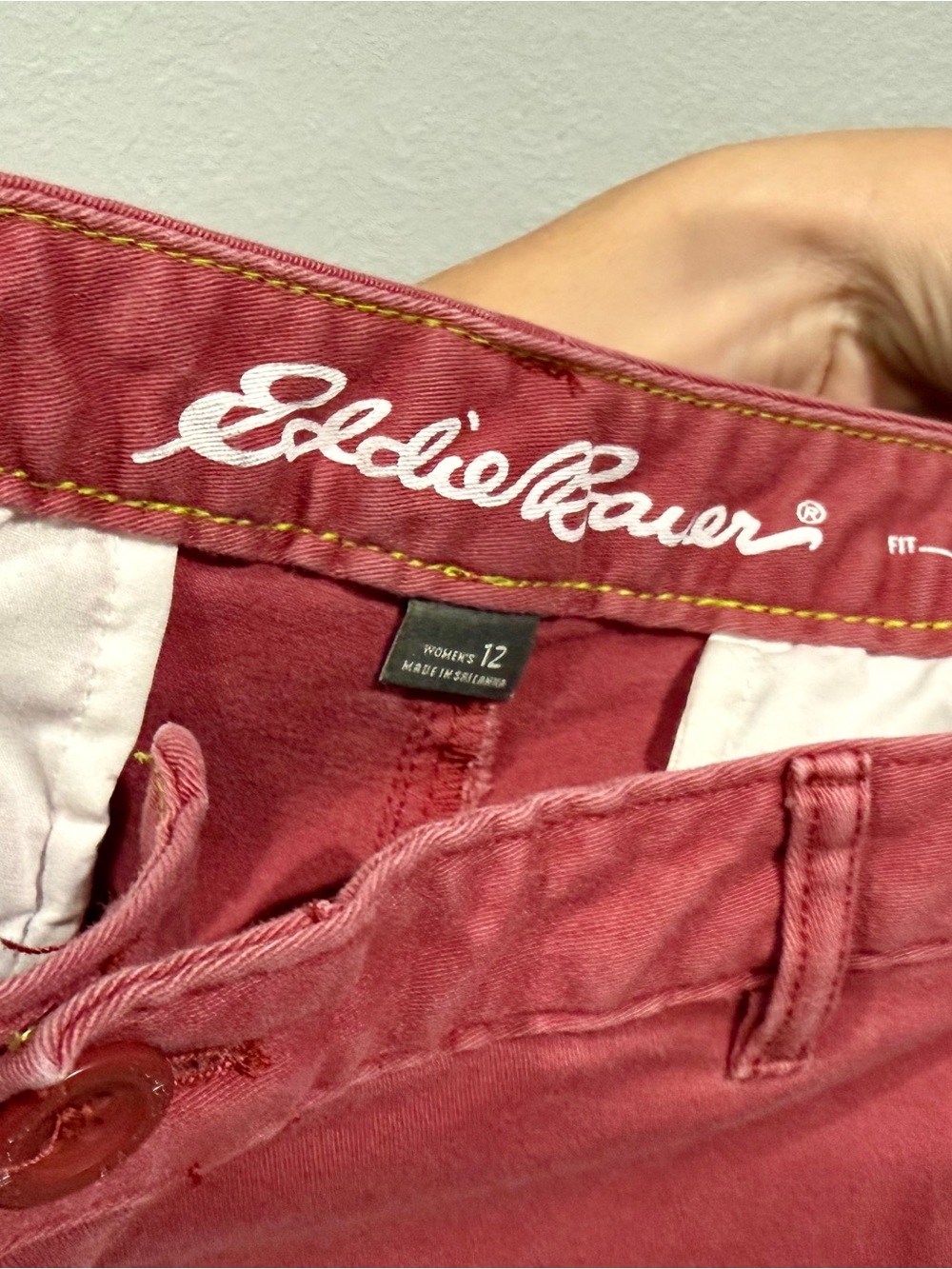 Eddie Bauer Women's Red Casual Chino Pants